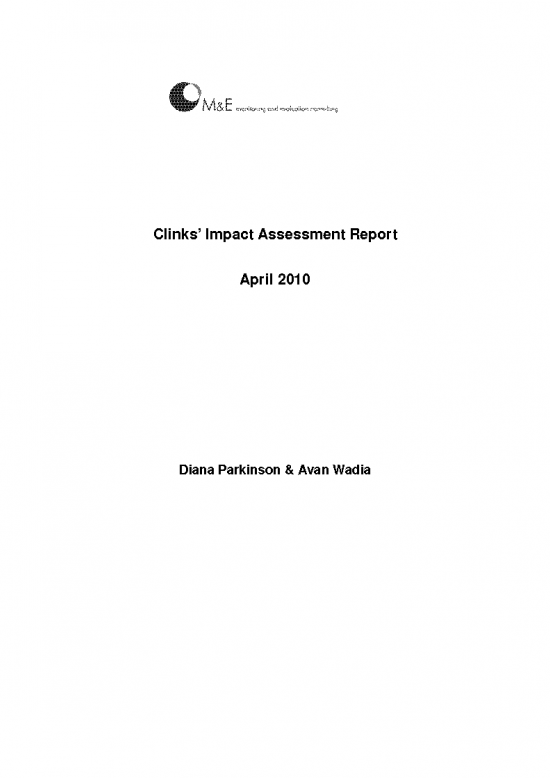 Impact assessment 2010