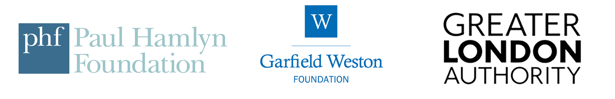 Paul Hamlyn Foundation, Greater London Authority, Garfield Weston Foundation