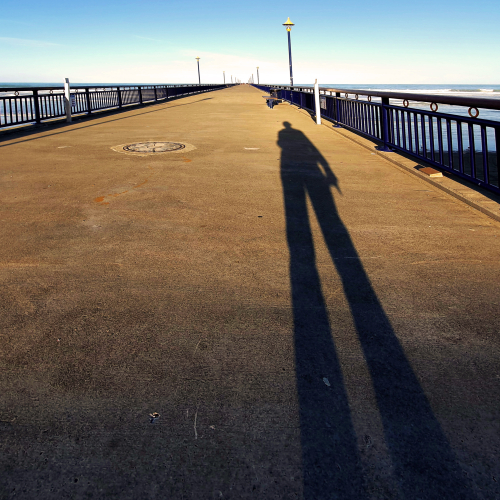 A person's shadow