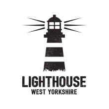 Image of a lighthouse, accompanied by text "Lighthouse West Yorkshire"